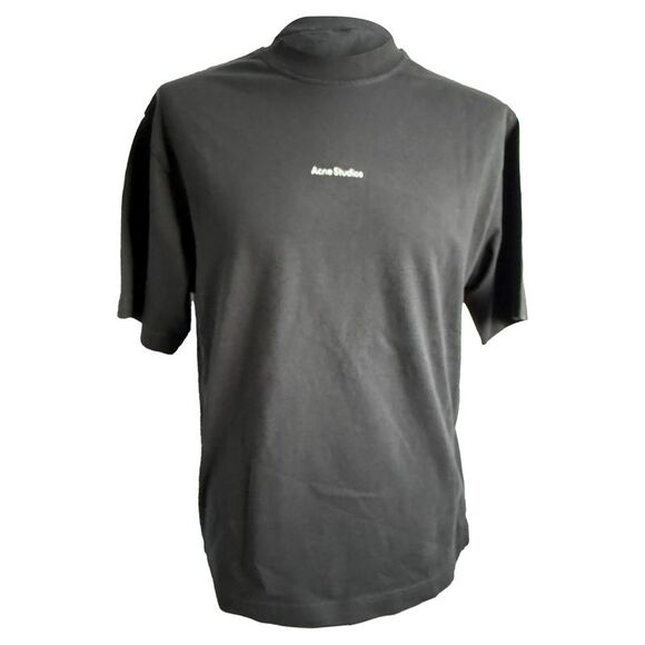 Acne Studios Logo T-shirt in Grey Cotton